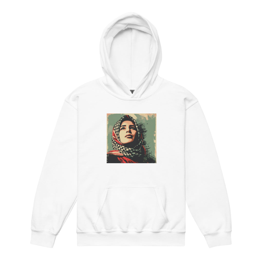 Youth heavy blend hoodie - Palestine Hope, White