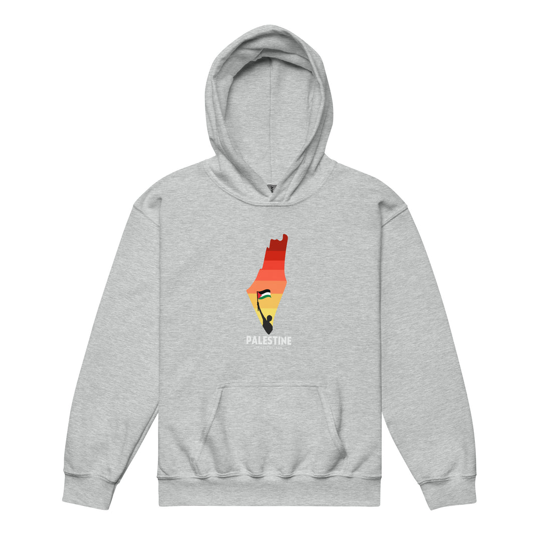 Youth heavy blend hoodie - Palestine Map, Sport Grey