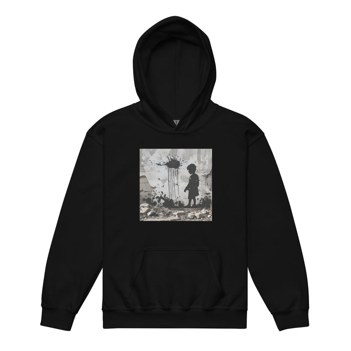 Youth heavy blend hoodie - Palestine Wall, Black