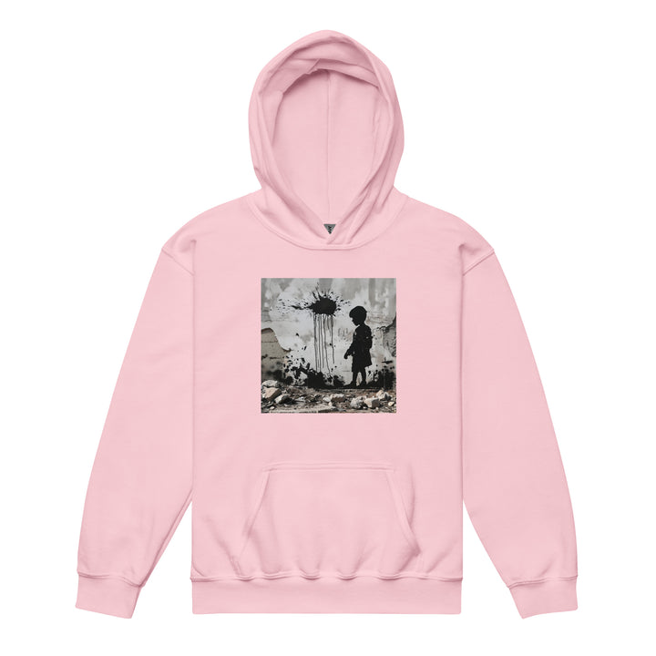 Youth heavy blend hoodie - Palestine Wall, Light Pink