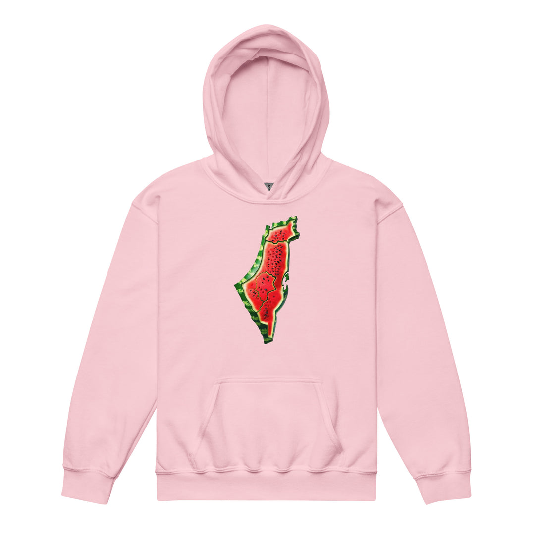 Youth heavy blend hoodie - Palestine Watermelon, Light Pink