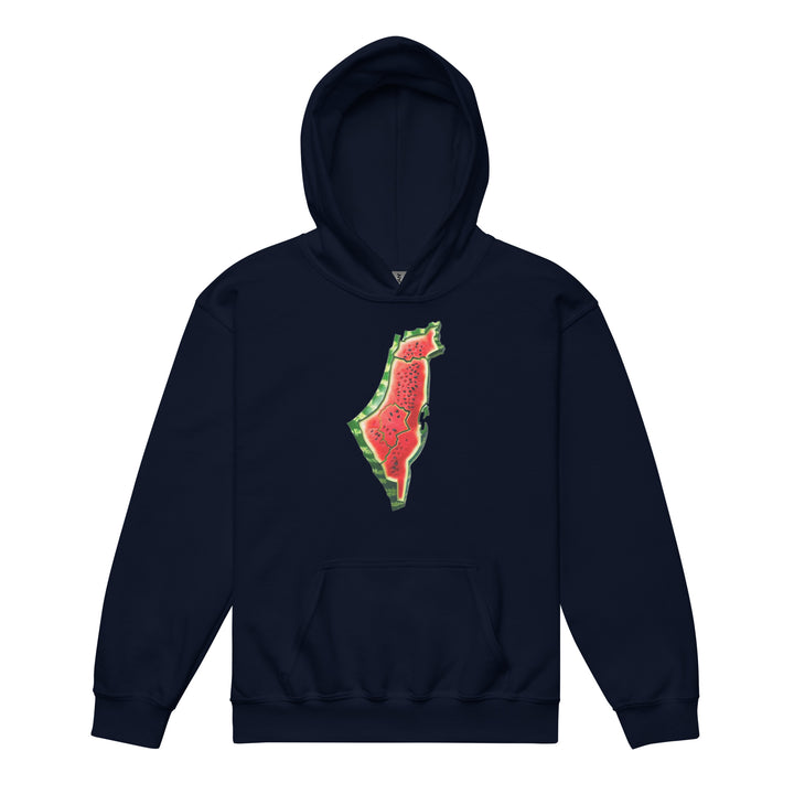 Youth heavy blend hoodie - Palestine Watermelon, Navy