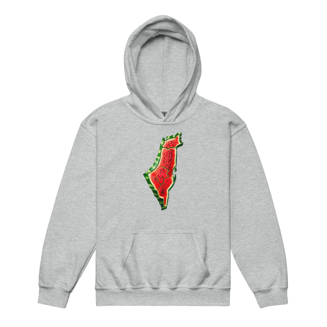 Youth heavy blend hoodie - Palestine Watermelon, Sport Grey