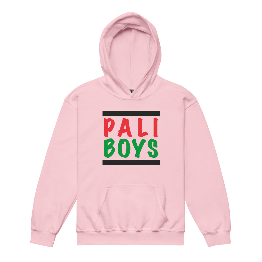 Youth Heavy Blend Hoodie - Palestinian Boys, Light Pink