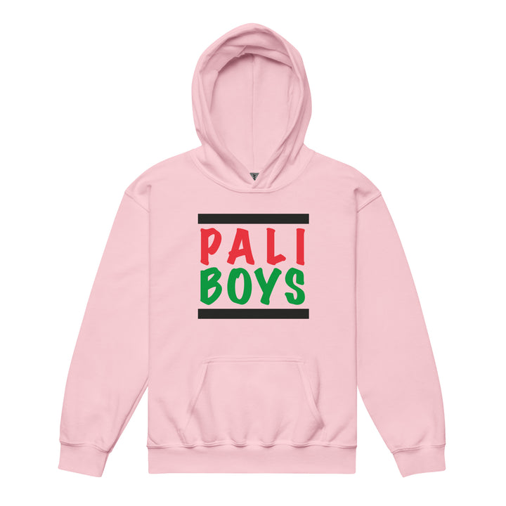 Youth Heavy Blend Hoodie - Palestinian Boys, Light Pink