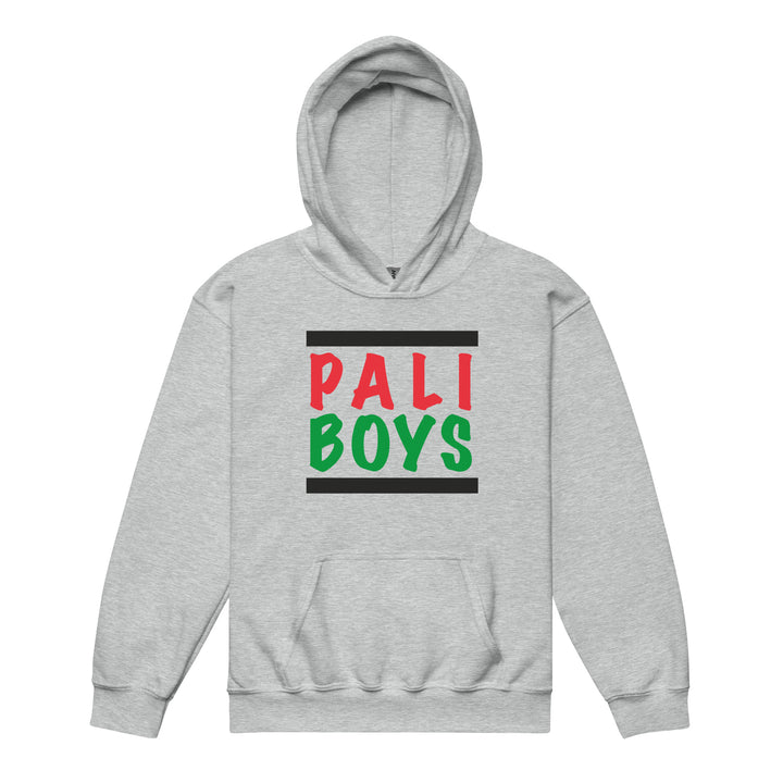 Youth Heavy Blend Hoodie - Palestinian Boys, Sport Grey