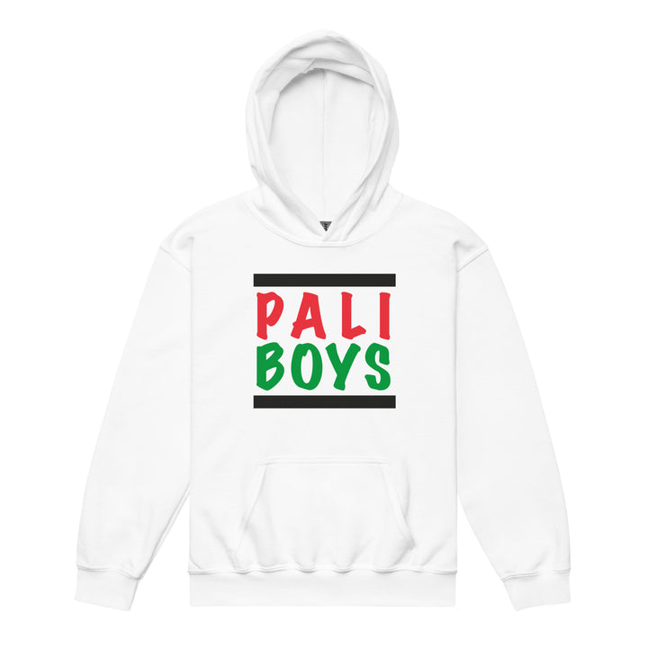 Youth Heavy Blend Hoodie - Palestinian Boys, White