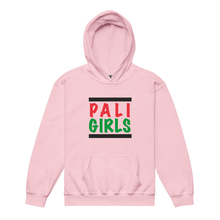 Youth Heavy Blend Hoodie - Palestinian Girls, Light Pink