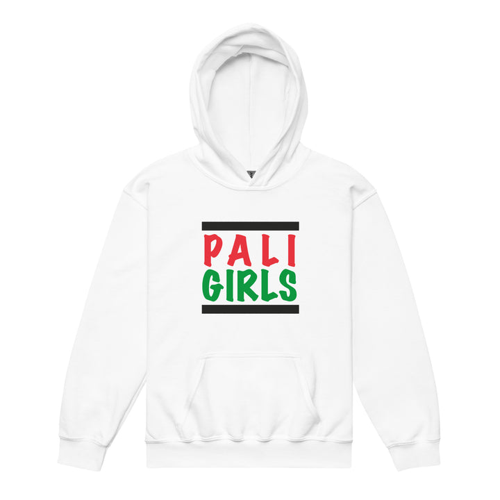 Youth Heavy Blend Hoodie - Palestinian Girls, White