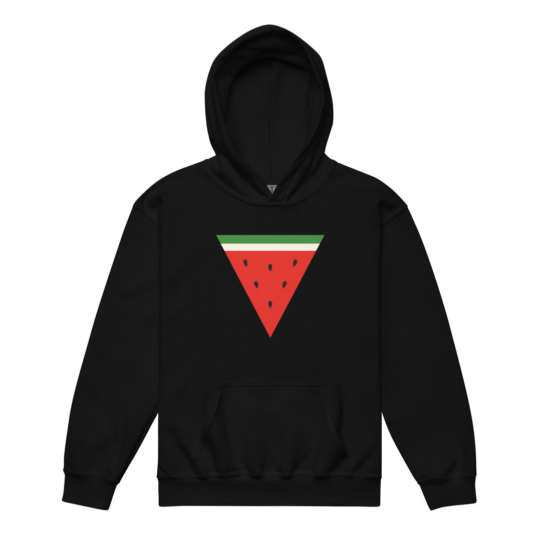 Youth heavy blend hoodie - Triangle Watermelon, Black