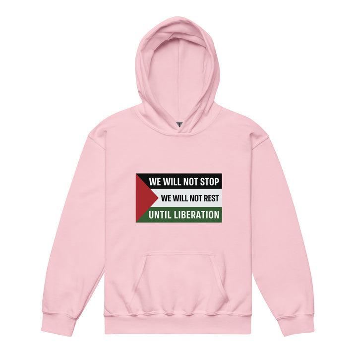 Youth Heavy Blend Hoodie - We Will Not Stop, Light Pink