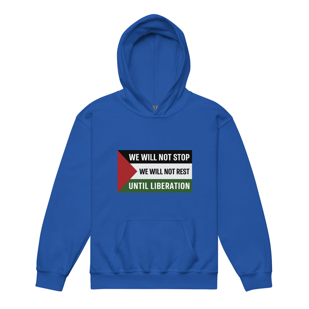 Youth Heavy Blend Hoodie - We Will Not Stop, Royal