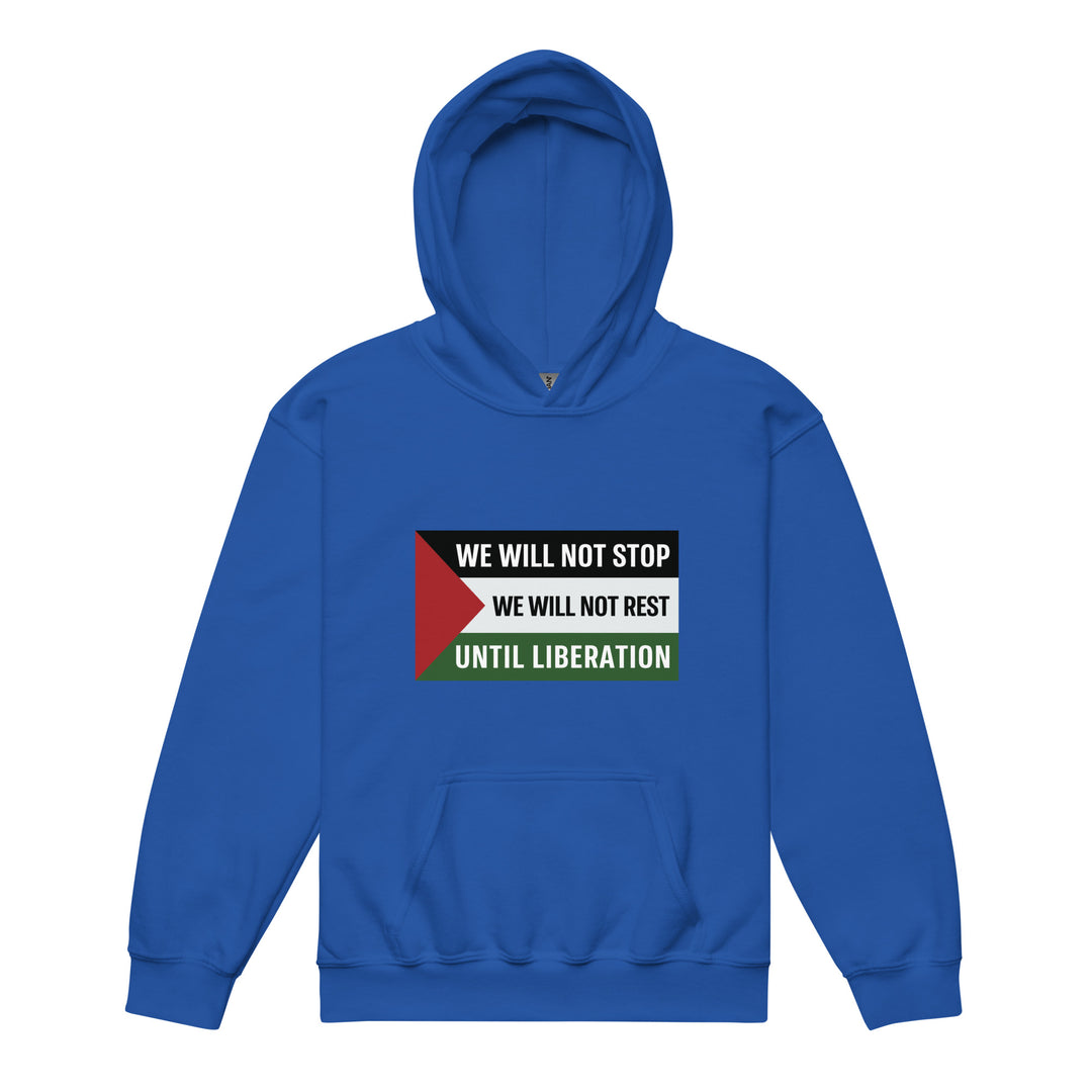 Youth Heavy Blend Hoodie - We Will Not Stop, Royal