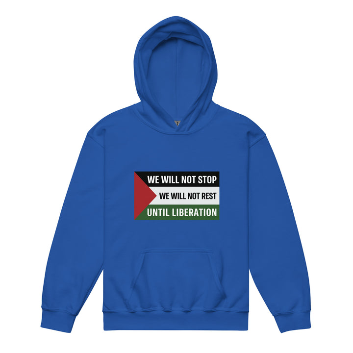 Youth Heavy Blend Hoodie - We Will Not Stop, Royal