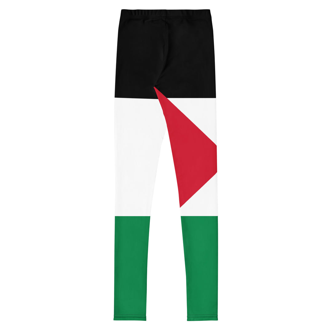 Youth Leggings - Palestine Flag, White
