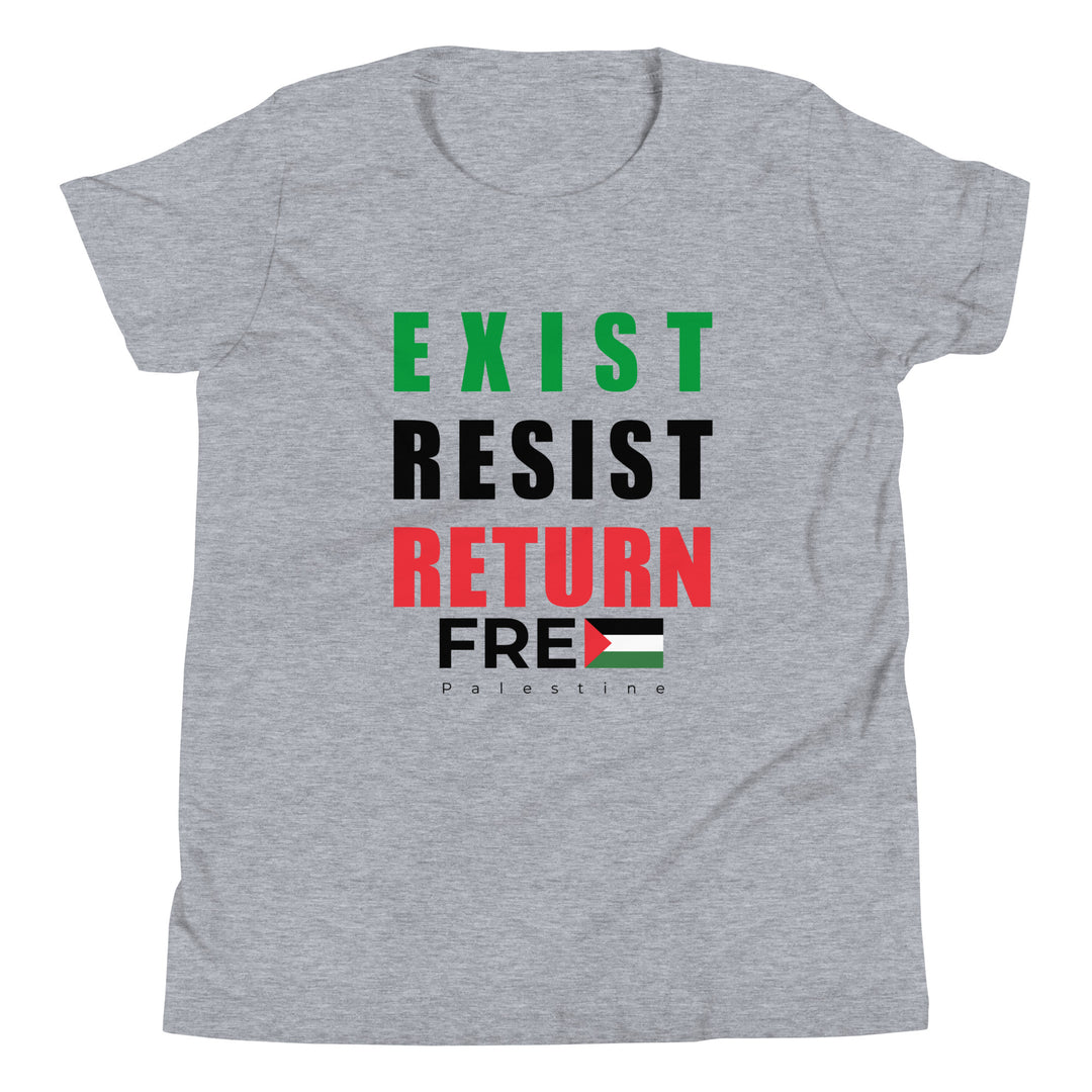 Youth Short Sleeve T-Shirt - Exist. Resist. Return., Heather