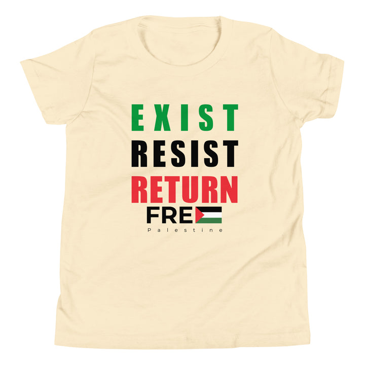 Youth Short Sleeve T-Shirt - Exist. Resist. Return., Natural
