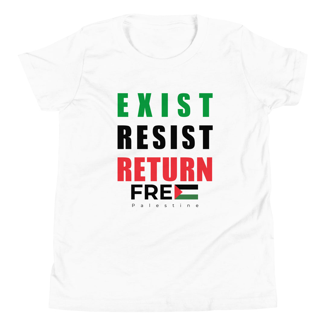 Youth Short Sleeve T-Shirt - Exist. Resist. Return., White