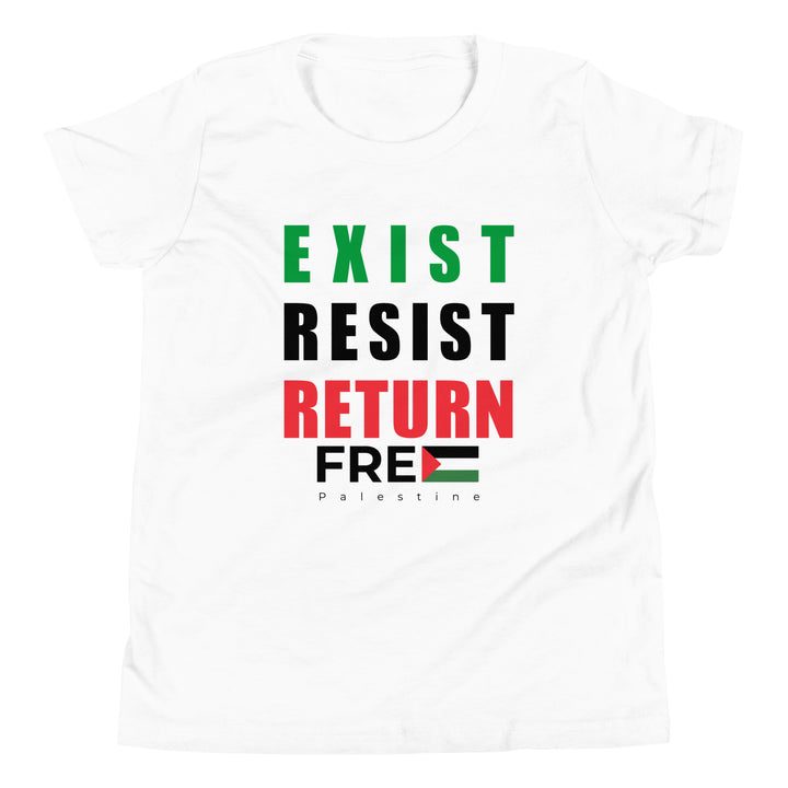 Youth Short Sleeve T-Shirt - Exist. Resist. Return., White
