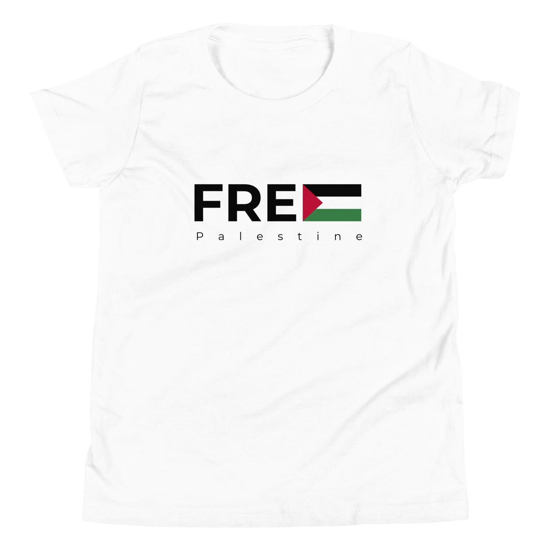 Youth Short Sleeve T-Shirt - Free Palestine, White