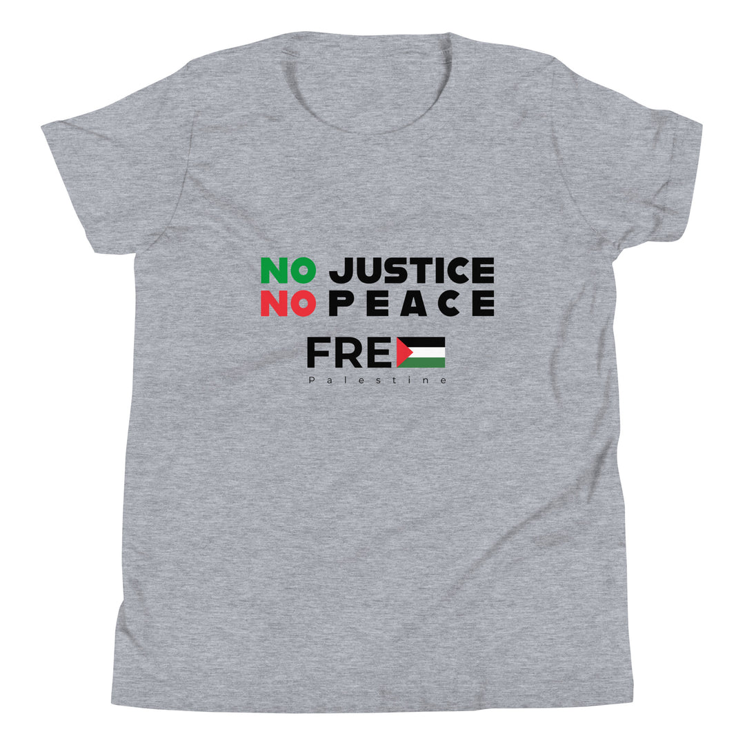 Youth Short Sleeve T-Shirt - No Justice No Peace, Heather