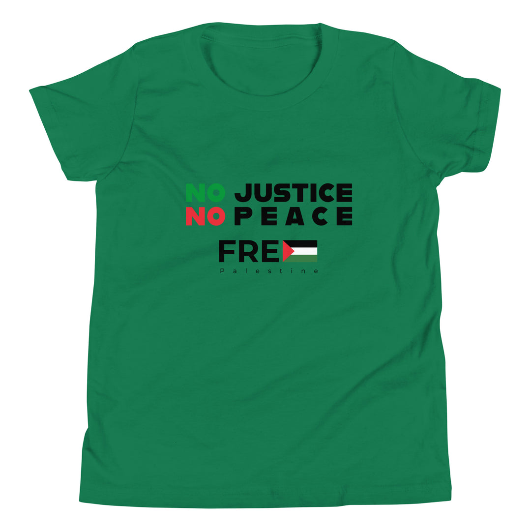 Youth Short Sleeve T-Shirt - No Justice No Peace, Kelly