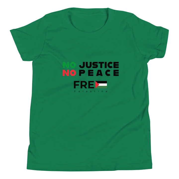 Youth Short Sleeve T-Shirt - No Justice No Peace, Kelly