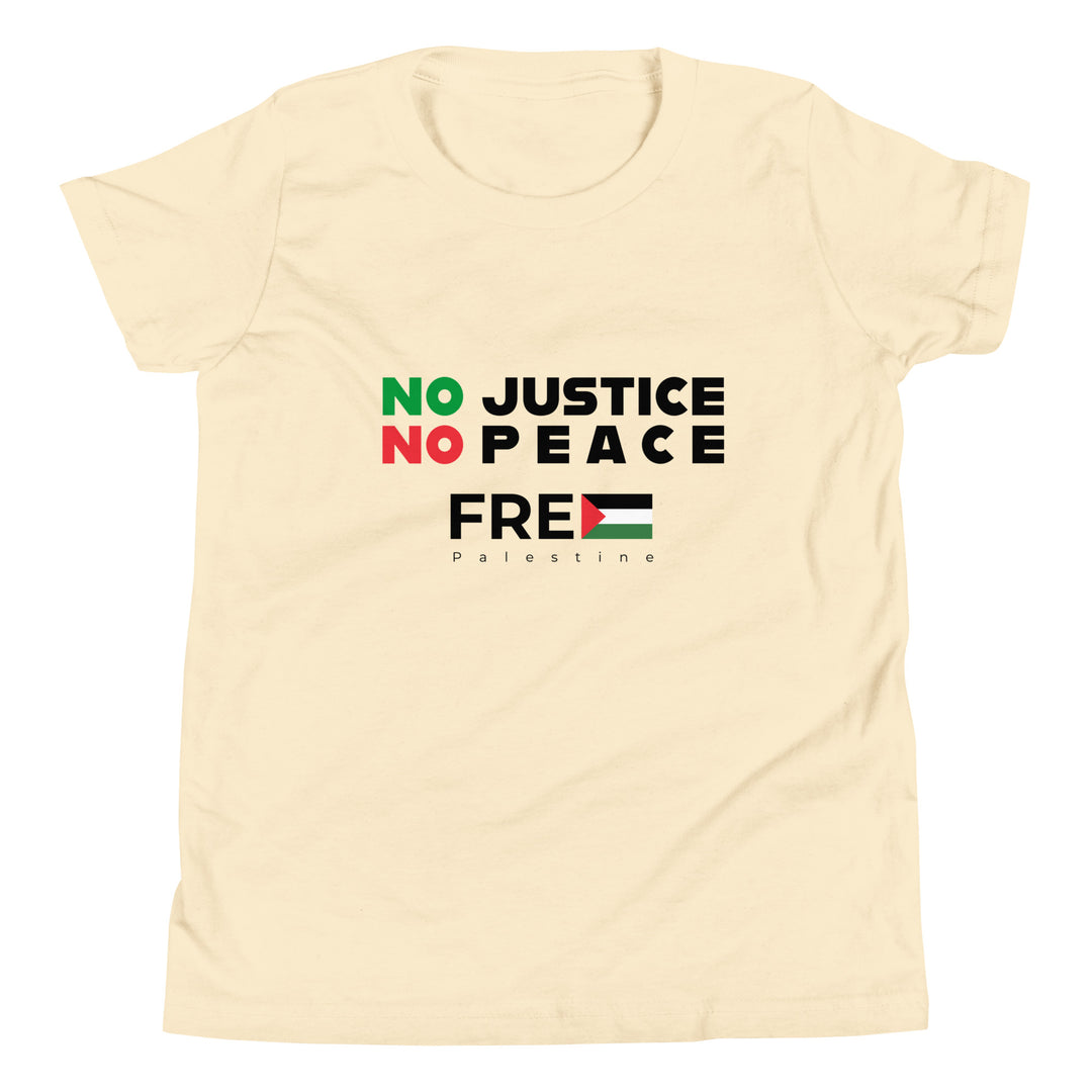 Youth Short Sleeve T-Shirt - No Justice No Peace, Natural