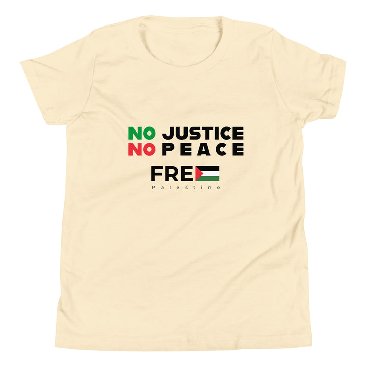 Youth Short Sleeve T-Shirt - No Justice No Peace, Natural