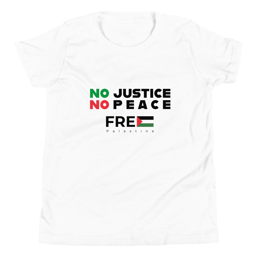 Youth Short Sleeve T-Shirt - No Justice No Peace, White