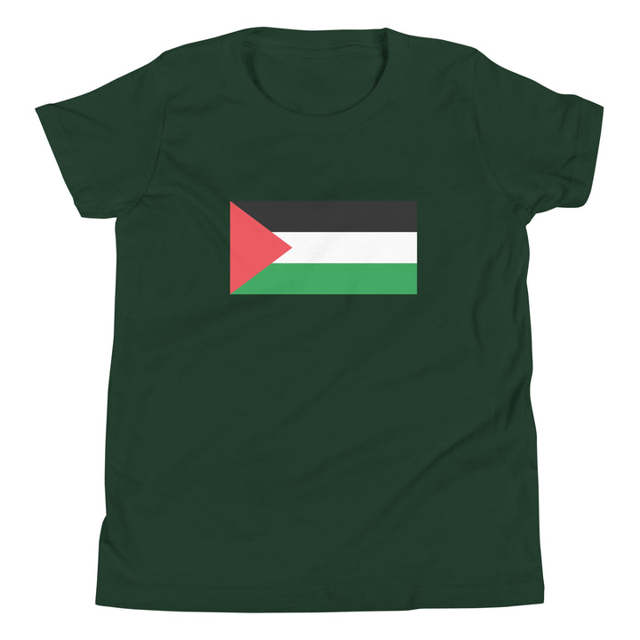 Youth Short Sleeve T-Shirt - Palestine Flag, Forest