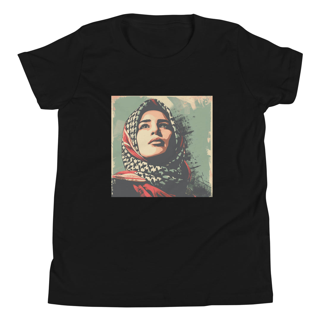 Youth Short Sleeve T-Shirt - Palestine Hope, Black