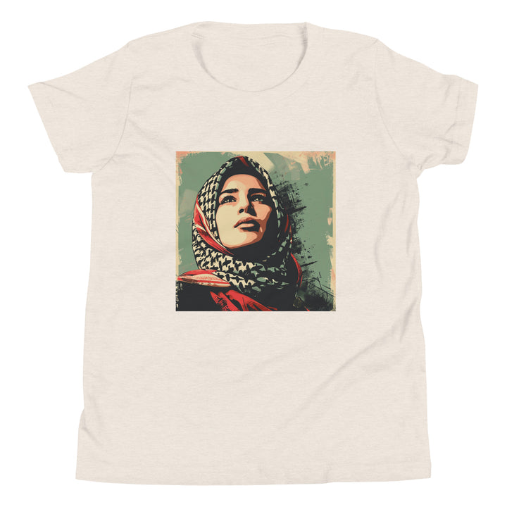 Youth Short Sleeve T-Shirt - Palestine Hope, Heather Dust