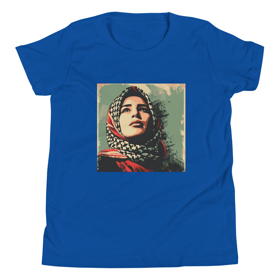 Youth Short Sleeve T-Shirt - Palestine Hope, True Royal