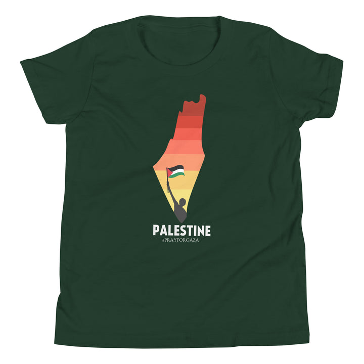 Youth Short Sleeve T-Shirt - Palestine Map, Forest