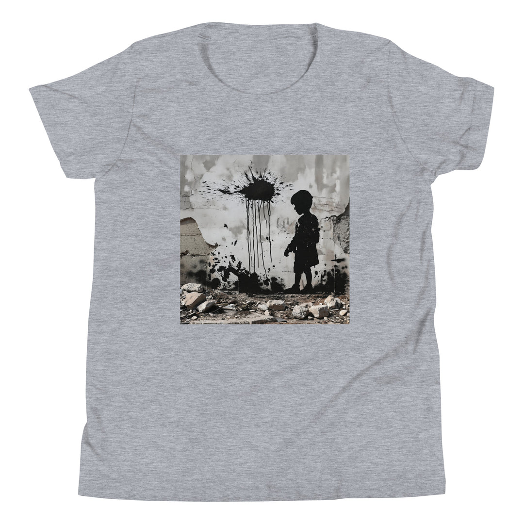Youth Short Sleeve T-Shirt - Palestine Wall, Heather