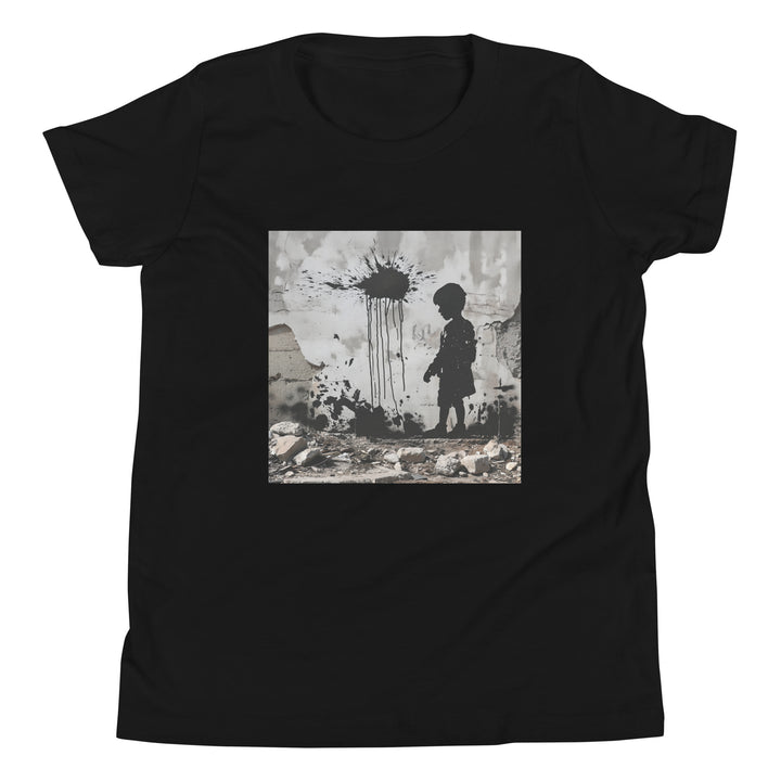 Youth Short Sleeve T-Shirt - Palestine Wall, Black