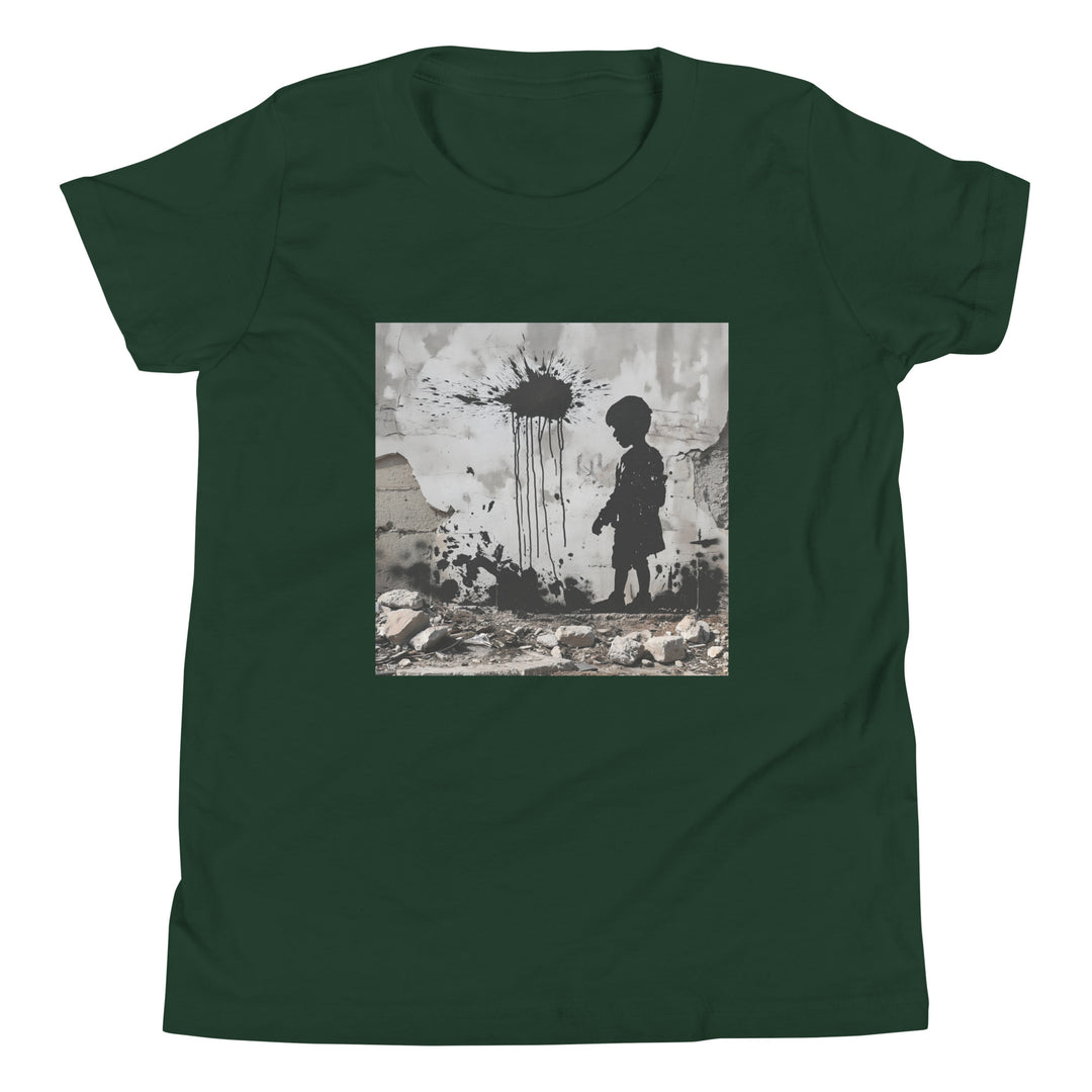 Youth Short Sleeve T-Shirt - Palestine Wall, Forest