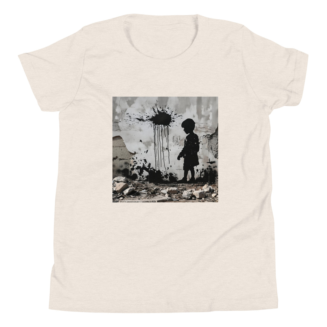 Youth Short Sleeve T-Shirt - Palestine Wall, Heather Dust