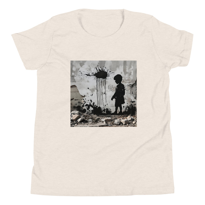 Youth Short Sleeve T-Shirt - Palestine Wall, Heather Dust