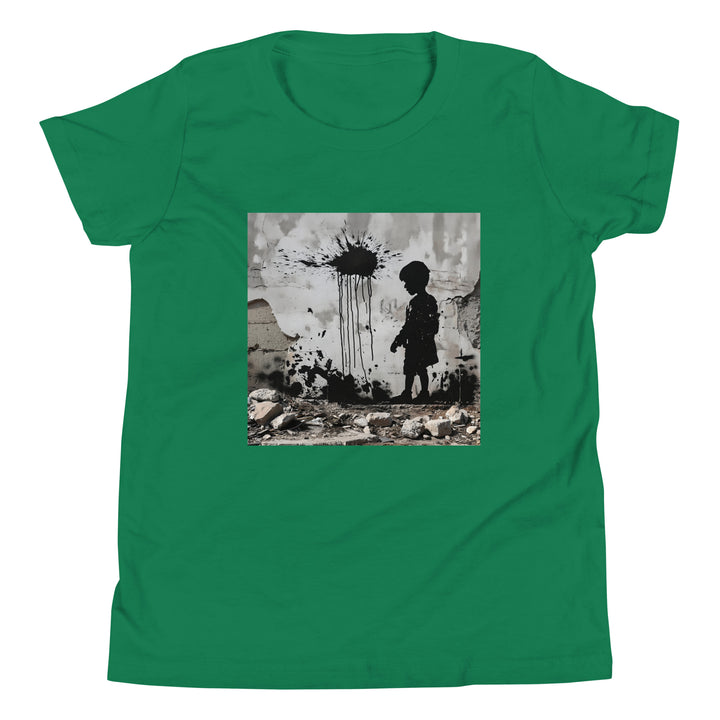Youth Short Sleeve T-Shirt - Palestine Wall, Kelly