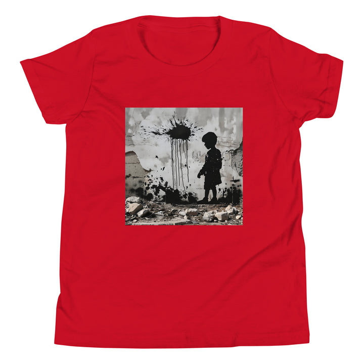 Youth Short Sleeve T-Shirt - Palestine Wall, Red