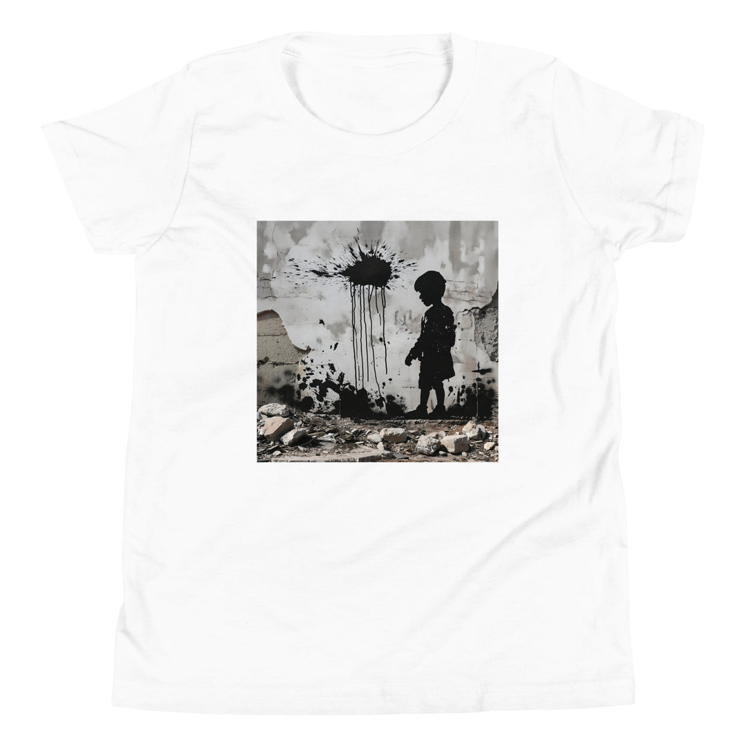 Youth Short Sleeve T-Shirt - Palestine Wall, White