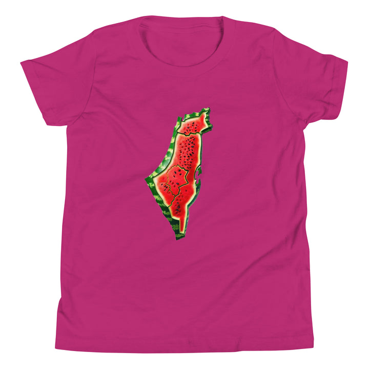 Youth Short Sleeve T-Shirt - Palestine Watermelon, Berry