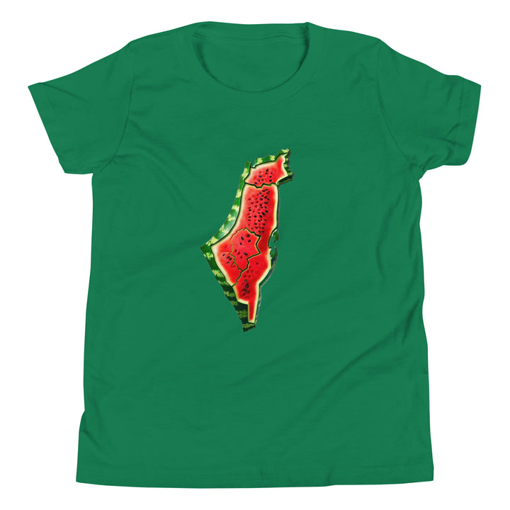 Youth Short Sleeve T-Shirt - Palestine Watermelon, Kelly