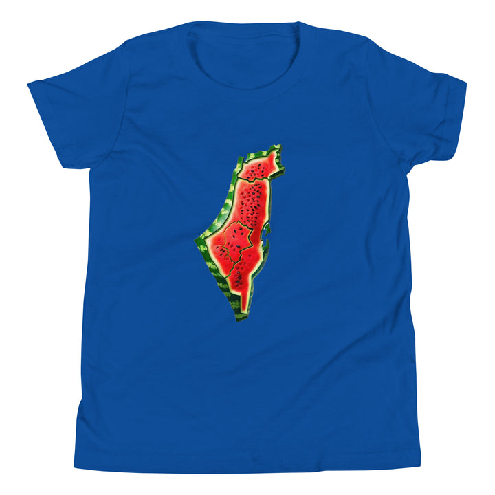 Youth Short Sleeve T-Shirt - Palestine Watermelon, True Royal