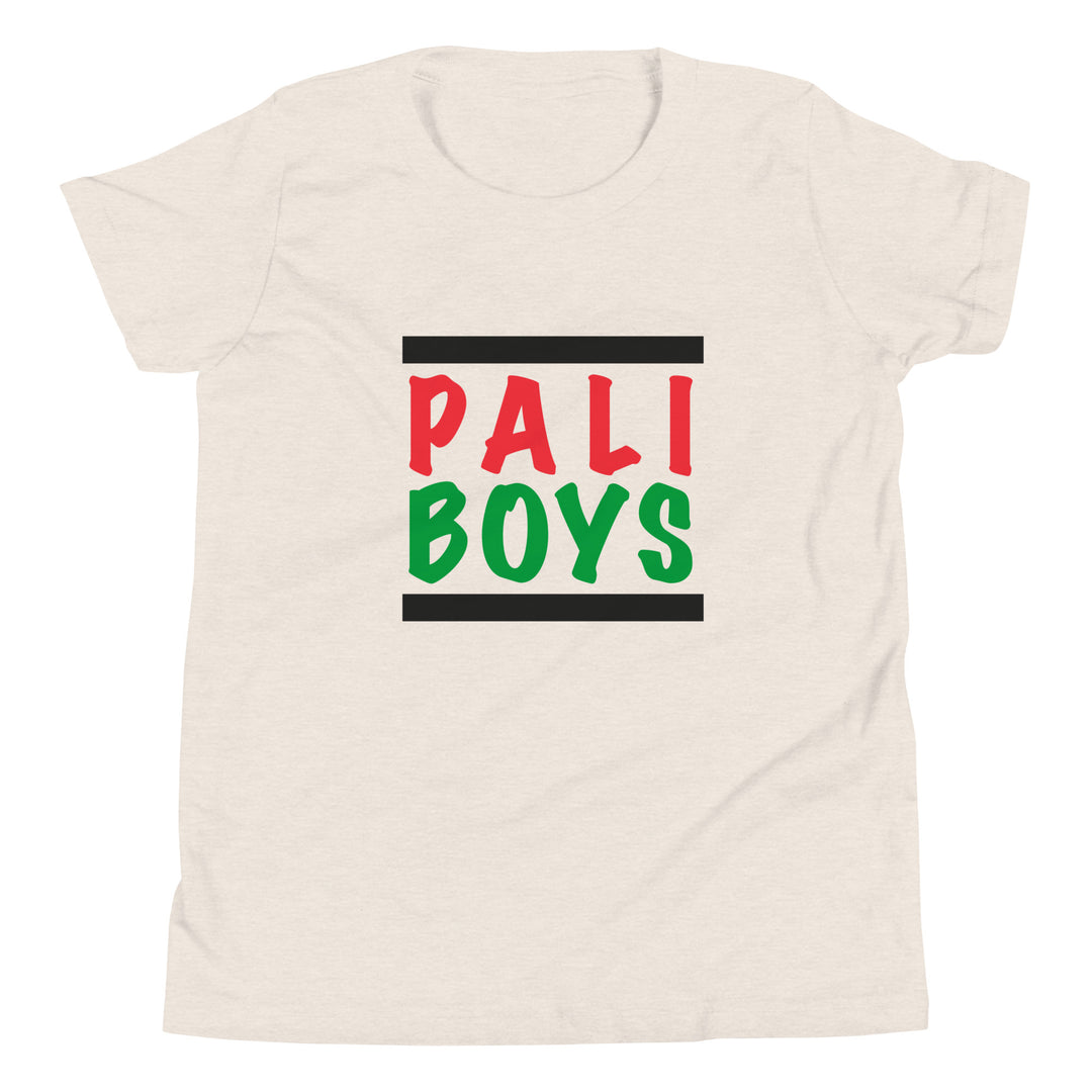 Youth Short Sleeve T-Shirt - Palestinian Boys, Heather Dust