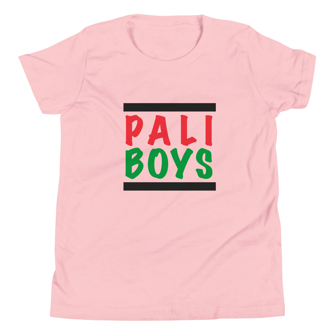 Youth Short Sleeve T-Shirt - Palestinian Boys, Pink
