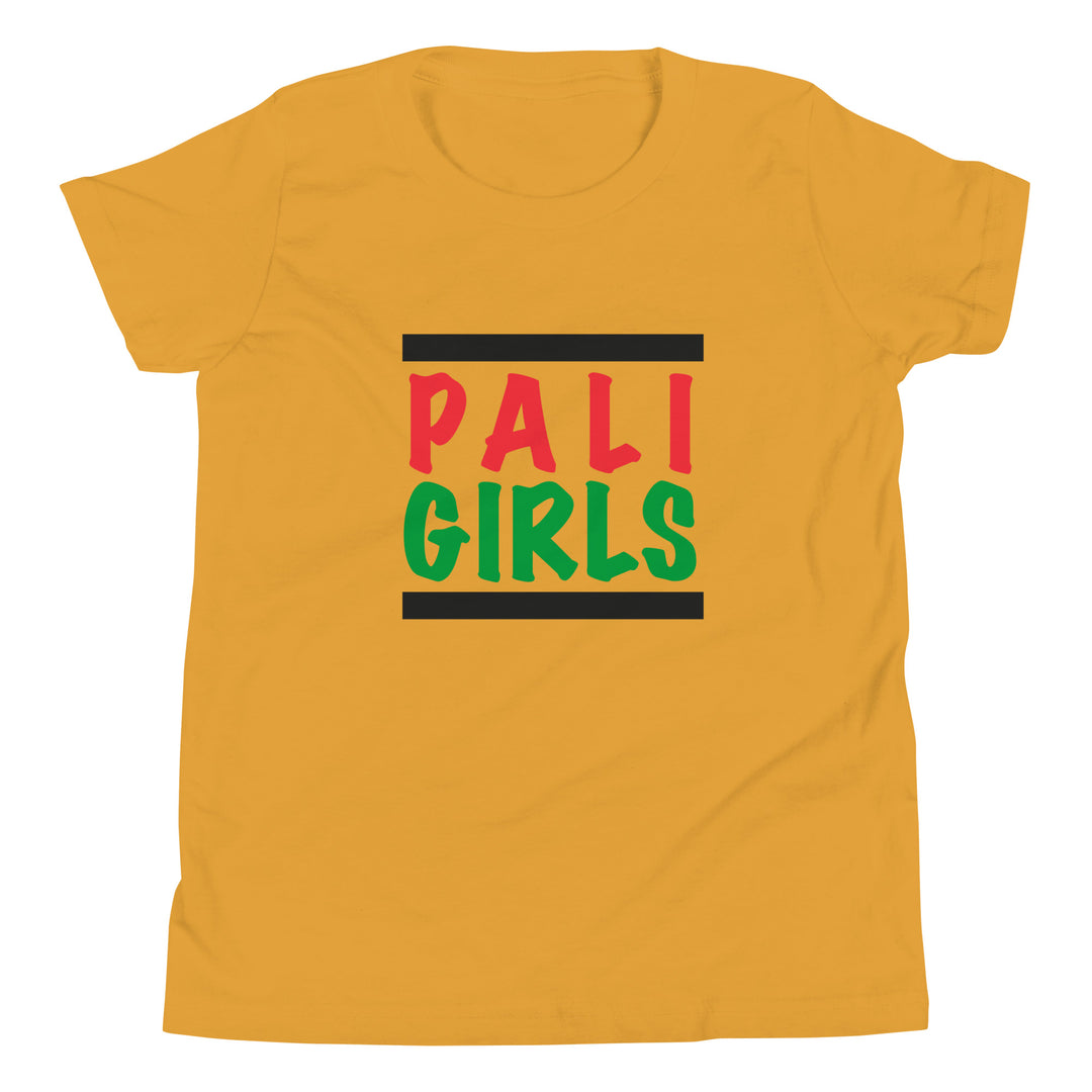 Youth Short Sleeve T-Shirt - Palestinian Girls, Mustard