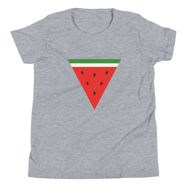 Youth Short Sleeve T-Shirt - Triangle Watermelon, Heather